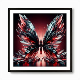 Butterfly With Crystals 2 Art Print