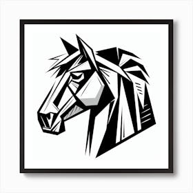 Geometric Horse Head 1 Art Print