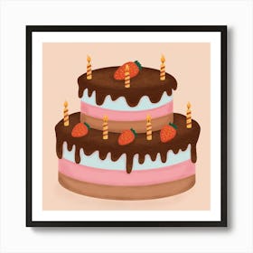 Birthday cake Art Print