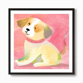 Dog Watercolor Painting Art Print