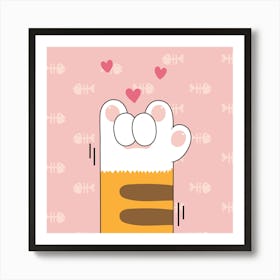 Cute Cat Paws2 Art Print