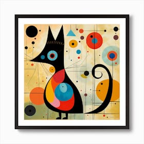 Abstract Cat 2 Art Print