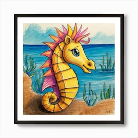 Seahorse 13 Art Print