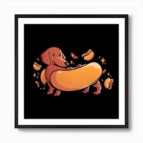 Hot Doggo - Cute Dachshund Dog Gift 1 Art Print