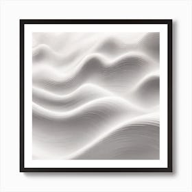 White wave, Abstract Art Print