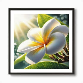 Frangipani Flower 5 Art Print