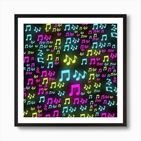 Music Notes Background Art Print