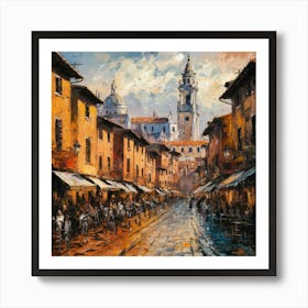 Street In Turin Art Print