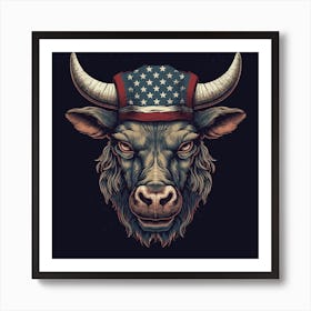 American Bull Head 1 Art Print