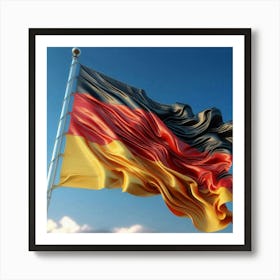 German Flag Waving In The Wind 1 Art Print