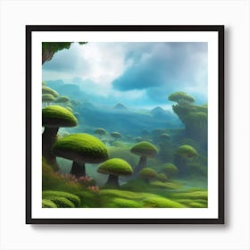 Mushroom Forest 7 Art Print