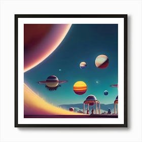 Planets In Space Art Print