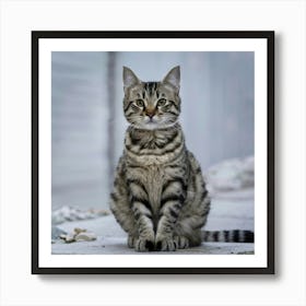 Cat Sitting Art Print