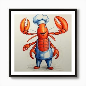 Lobster Chef 10 Art Print