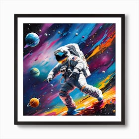 Astronaut In Space 7 Art Print