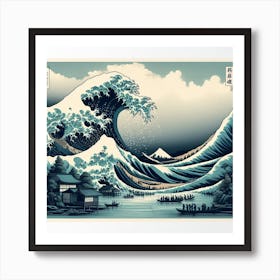 Inspired by: Hokusai's The Great Wave and Japanese Woodblock Prints 3 Art Print