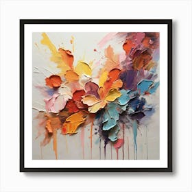 Abstract flowers Art Print