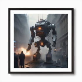 Robots In The City 7 Art Print