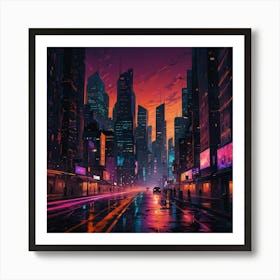 Futuristic City 10 Art Print