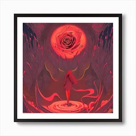 Rose In The Night Art Print