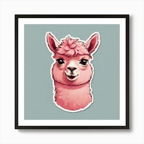 Llama Sticker Art Print