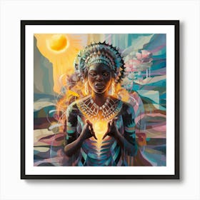 Woman Of The Sun Art Print