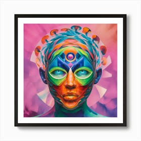 Psychedelic Woman Art Print