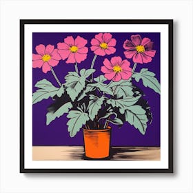 Cineraria 3 Pop Art Illustration Square Art Print