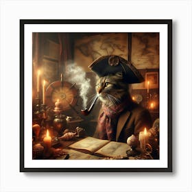 Pirate Cat Art Print