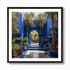 Blue Hotel In Morocco Art Print