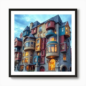 House of weird architecture Art Print