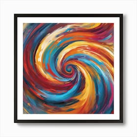 Abstract Swirl Painting Art Print