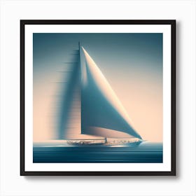 Abstract, A Sailing boat 3 Art Print