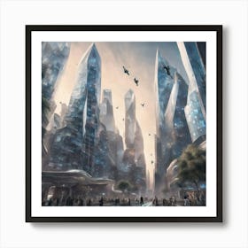 Futuristic Cityscape 52 Art Print