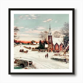 Christmas Village Art Print