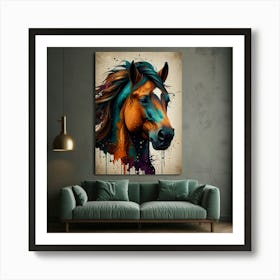 Horse Painting Art Print