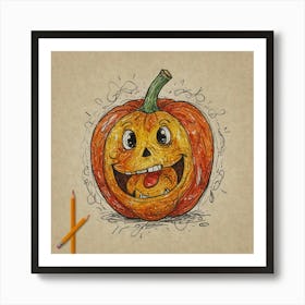 Halloween Pumpkin 5 Art Print