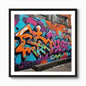 Graffiti Wall Melbourne Art Print