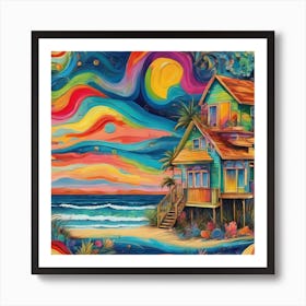 House On The Beach 2 Art Print