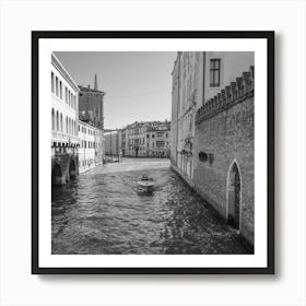 Canals of Venice, Italy | Black And White Photography Art Print Art Print