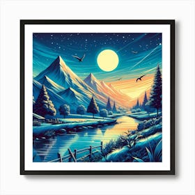 Night Landscape 2 Art Print