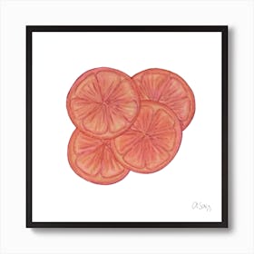 Grapefruit Art Print