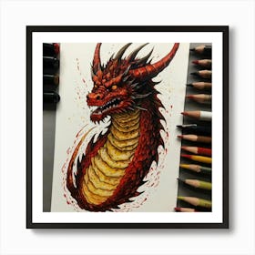 Dragon Head 2 Art Print