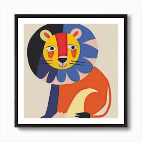 Charming Illustration Lion 3 Art Print