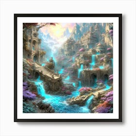 Fairytale Waterfall Art Print