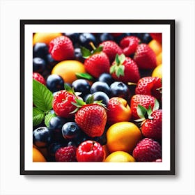 Close Up Of Berries Art Print