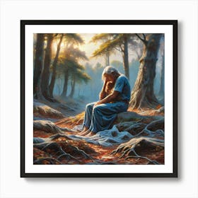 Man In The Woods 3 Art Print