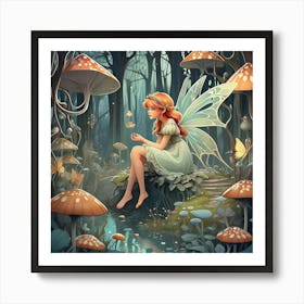 Fairy In The Forest 5 Art Print