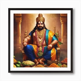 king mahabali illustration art 8 Art Print