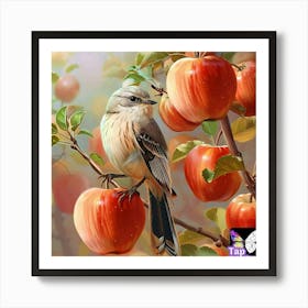 Bird In The Apple Tree 1 Art Print